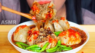 ASMR BAKSO ISI DAGING TAMBAH CABE UTUH ||MUKBANG INDONESIA #ASMR #asmrsounds #eatingsounds #bakso