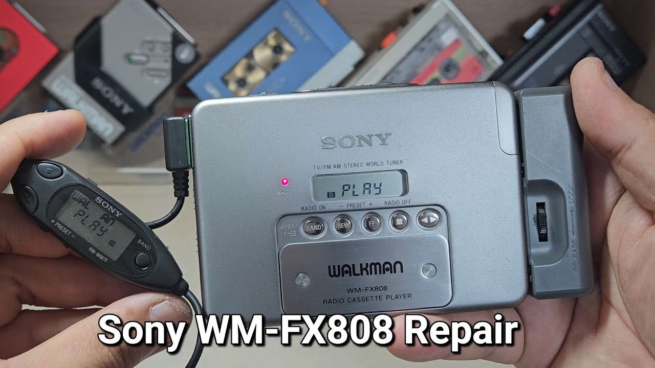 SONY WALKMAN ラジオカセットプレーヤー WM-FX808 ソニー Sony WM-FX808 Repair Cassette Player Walkman - YouTube