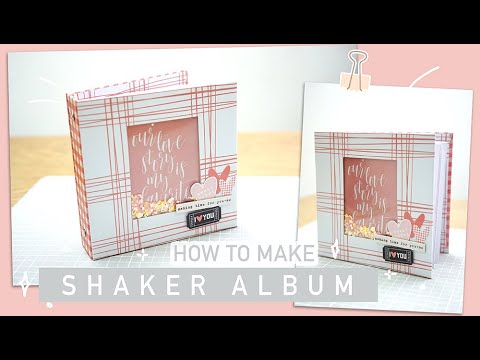 Video DIY - Làm album ảnh scrapbook lắc hạt lấp lánh - youtube