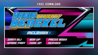 Desain Spanduk Bengkel Free Download | AI & EPS