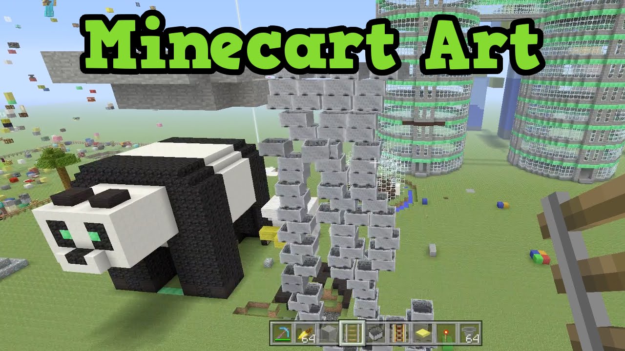 Minecraft Build - MINECART ART! (Console/PC) - YouTube