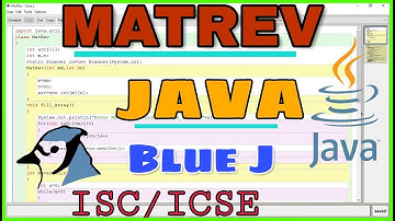 MatRev :Reverse all Numbers of Matrix Java Program Blue j  ISC/ICSE