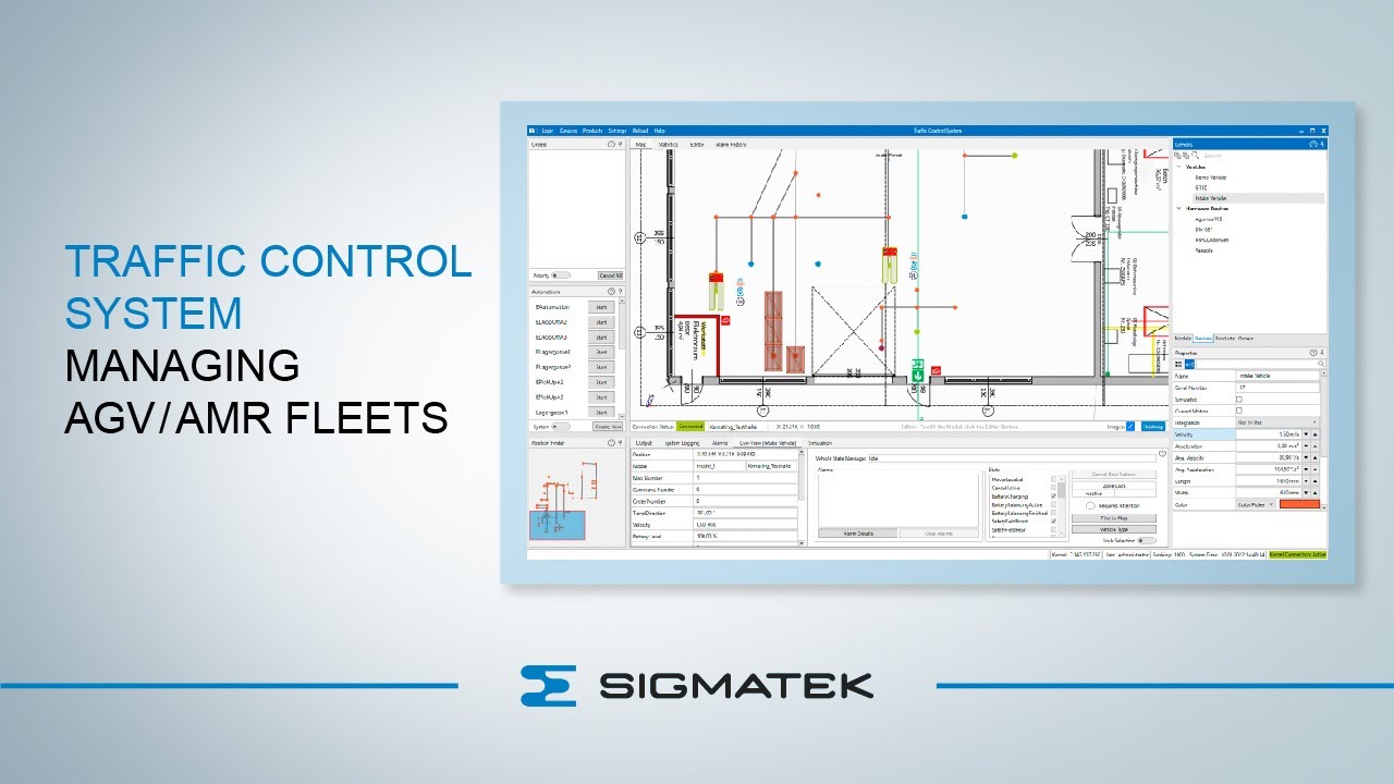 Managing AGV/AMR fleets Traffic Control System TCS YouTube
