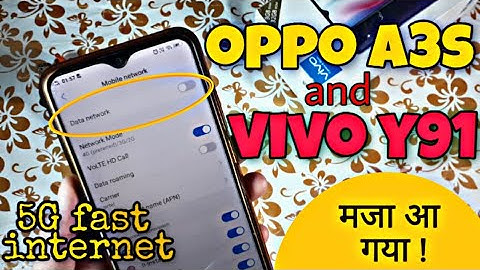 Oppo A3s Fast Internet Speed | Oppo A3s 5G Net Use | Vivo Y91 5G Net Use | How To Use 5G Internet