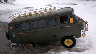 Ice Climbing in the Soviet UAZ 452 van