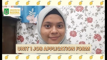 SUMMARY UNIT 1 JOB APPLICATION FORM