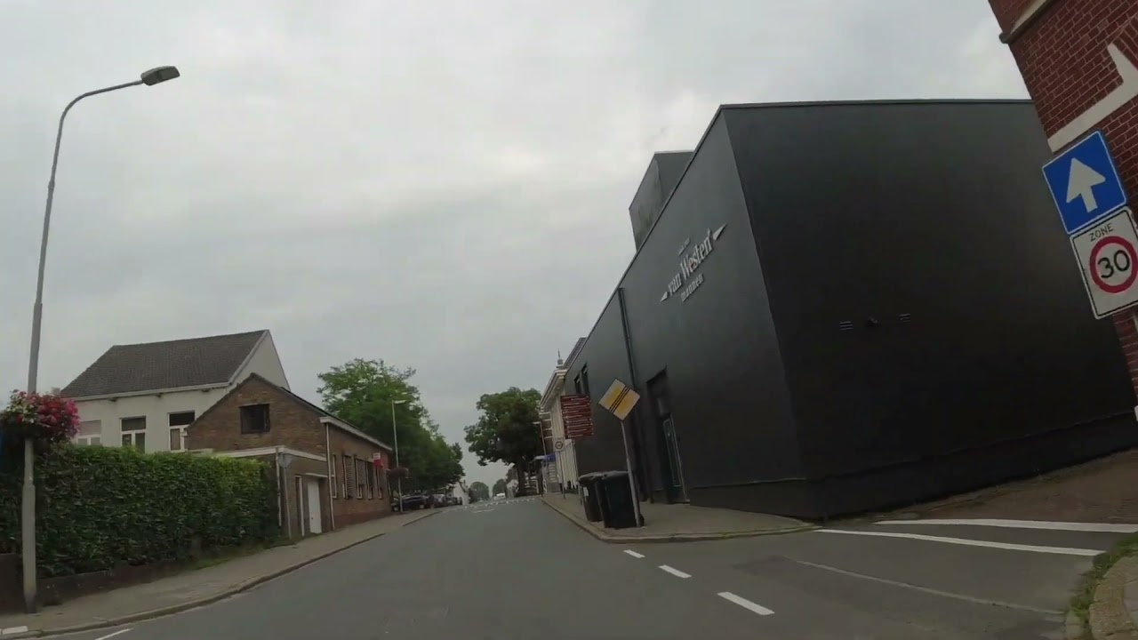 Cycling through the village of Zaamslag in Zeeland
