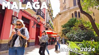 Malaga Spain Walking Tour Costa Del Sol March 2024 [4K]