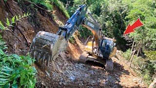 BUILDING the WORLD'S DANGEROUSEST Mountain Road with JUST an Excavator | Excavator Planet