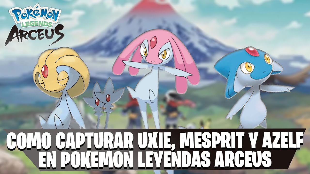 ◓ Como capturar Azelf, Mesprit e Uxie no Pokémon Legends Arceus (The Plate  of the Lakes)