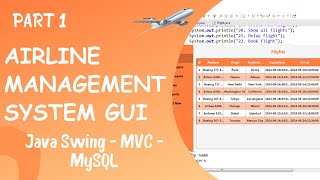 GUI for Airline Management System using Java (Part 1)