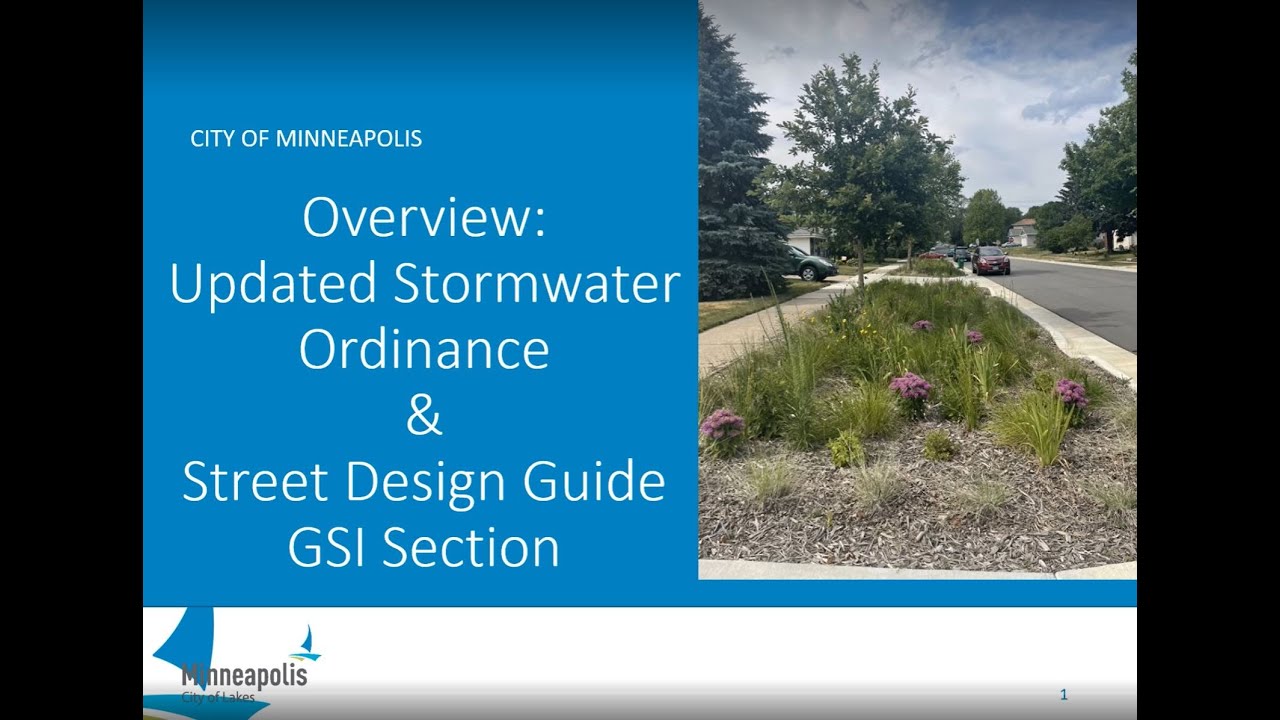 Introduction to the Ordinance and the Green Stormwater Infrastructure ...