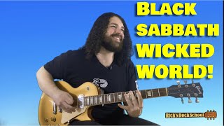 Black Sabbath - WICKED WORLD GUITAR LESSON [The Jazz Heartbeat of Heavy Metal]