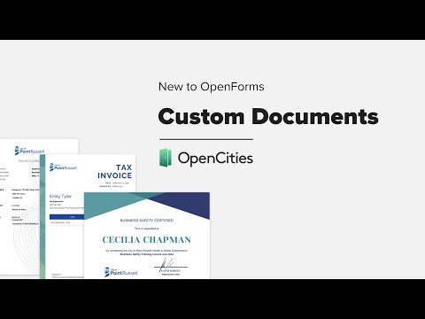 New to OpenForms: Custom Documents