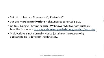 PLS Vid8   Assessing Univariate and Multivariate Normality for PLS
