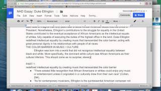 National History Day Essay: Building a paragraph "around" a piece of evidence