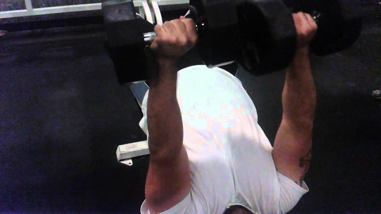 Decline db alternating press (stabilizers) - YouTube