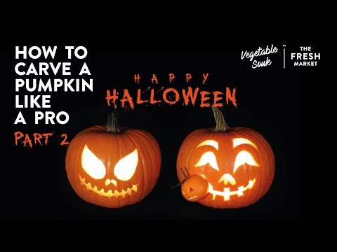 How To Carve A Halloween Pumpkin Like A Pro pt. 2 l Vegetable Souk