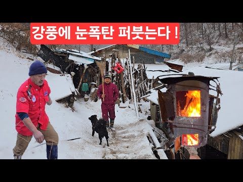 함백산 산골집 하얀눈새상 오늘하루 푹 쉬었네요 이야기 !