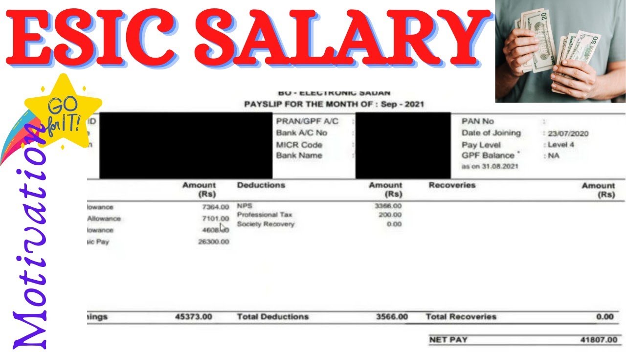 ESIC UDC Salary slip | Income | Payment