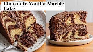 The BEST Chocolate and Vanilla Marble Cake!