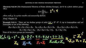 The Fundamental Theorem of Finite Abelian Groups