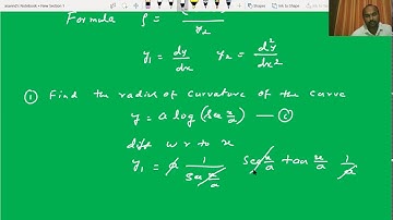 Radius of curvature in cartesian form