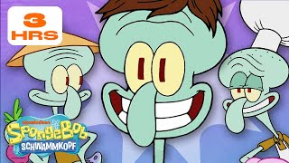 SpongeBob | 3 Stunden der BESTEN Momente von Thaddäus! | Spongebob Schwammkopf