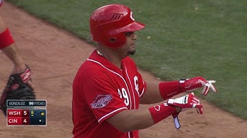 WSH@CIN: Pena plates Frazier with single to left