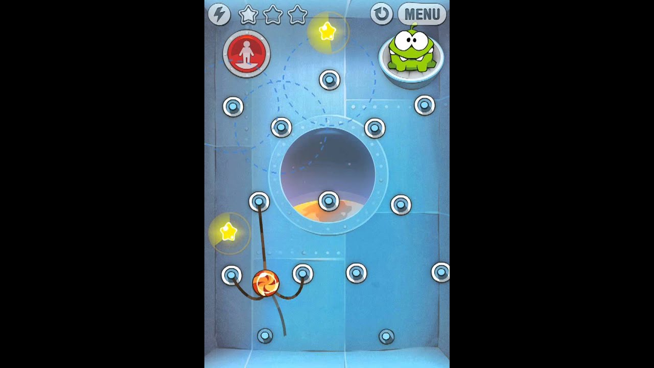 Cut The Rope 8-11 Walkthrough /  Solution (Cosmic Box) Level Guide.