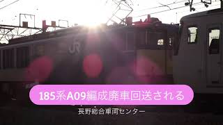 【185系A09編成廃車回送される】信州鉄道ニュース｜185系踊り子｜配給列車