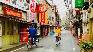 4K Japan Walk - Osaka Morning Walk in Light Rain