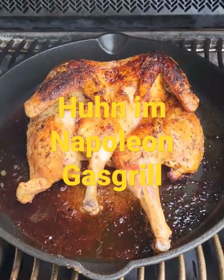 Gegrilltes Huhn im Napoleon P500 - YouTube