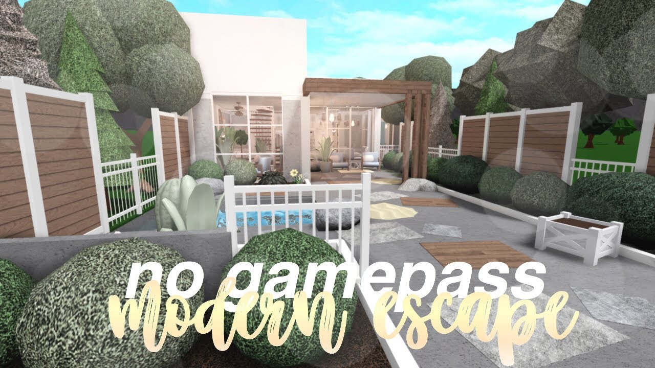 BLOXBURG | No Gamepass 2 Story Modern Escape | House Build - YouTube