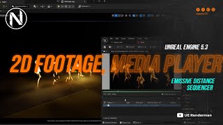 2D Footage, MediaPlayer, add Sequencer and  Emissve Distance in Unreal Engine 5. Tutorial