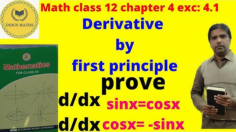 Math class 12/chapter 4 derivative/first principle/trigonomatric finction/sindh board