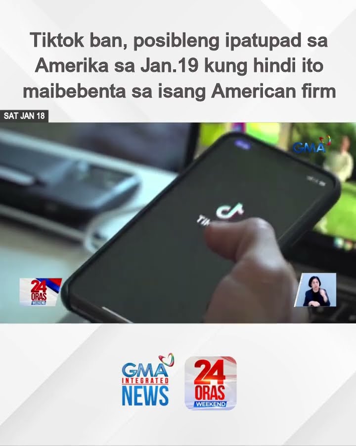 Tiktok ban, posibleng ipatupad sa Amerika sa Jan.19 kung hindi ito maibebenta sa...| 24 Oras Weekend