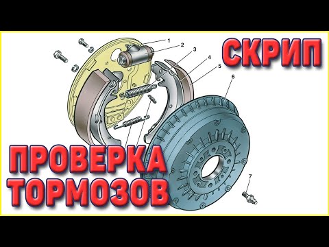 Скрип задних тормозов Лада Гранта.