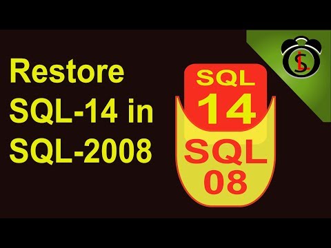 Video: Kan ik een SQL 2012-database terugzetten naar 2008?