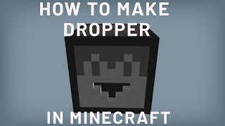 How to make dropper in Minecraft in 2020 |  Dropper Minecraft | Minecraft survival : dropper screenshot 4