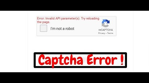Invalid Api  Captcha Error