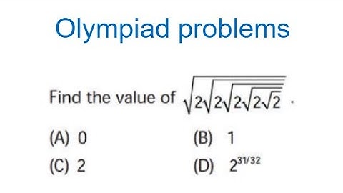 Olympiad problems, squares and square roots