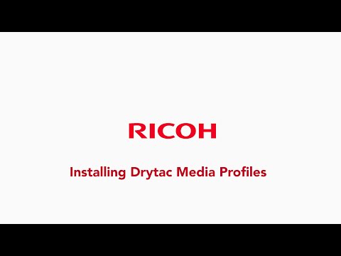 Installing Drytac Profiles - Ricoh