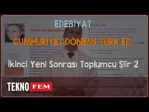 YGS-LYS EDEBİYAT - İkinci Yeni Sonrası Toplumcu Şiir 2