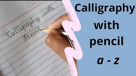 Calligraphy for beginners with normal pencil || Beginners guide to do Calligraphy with a pencil !😊😊