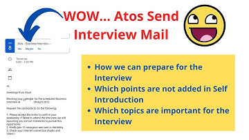Wow... Atos send Interview Mail || How we can prepare for the Interview | Which topics are important