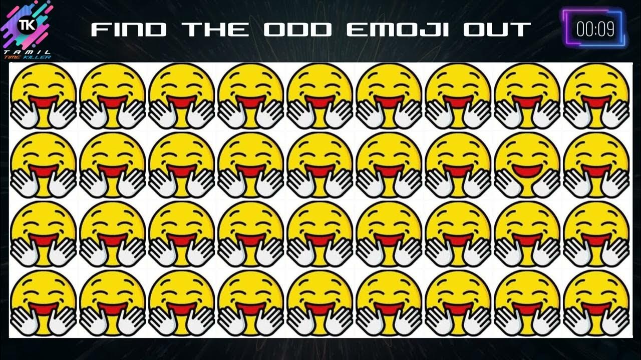 HOW GOOD ARE YOUR EYES 106 Find The Odd Emoji Out Emoji Puzzle