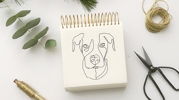 How to Draw Dog through one line - Step by Step Tutorial By || Ravi Katiyar || Drawing Diary 2000 ||