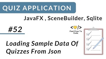 #52. Loading Sample Data Of Quizzes | JavaFX Application | Hindi