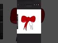 Christmas Ribbon Day 2 Creation On Procreate #shorts
